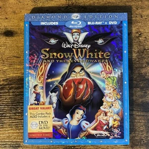Snow White and the Seven Dwarfs Diamond Edition Blu-ray DVD 3 Disc W/ Slipcover - Picture 1 of 5