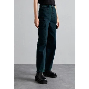 Sandro Paris Women's Vert Emeraude Jasper Faded Jeans Size 42 FR 10 US - Picture 1 of 6
