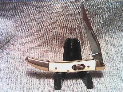 Pocket Knife Texas Toothpick Genuine Ox Horn Handles 440 Clip Blade, 3" SW-109OX - Image 1 of 4