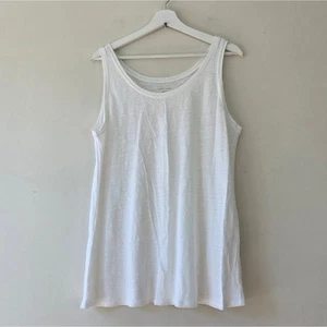 Camiseta sin mangas Eileen Fisher de lino orgánico blanca grande - Imagen 1 de 4