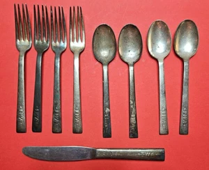 Seltenes 40er Jahre TWA Silber Teller Besteck 4 Gabeln 4 Löffel 1 Messer, International - Bild 1 von 4