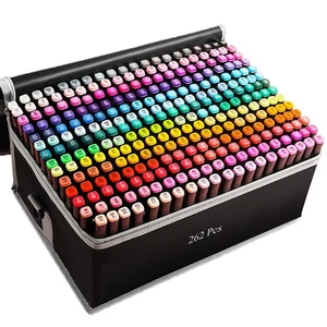 Alcohol Markers Set - 262 Colors, Dual Tip Permanent Sketch Markers with - Picture 1 of 7