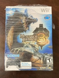 Monster Hunter 3 Tri Nintendo Wii Bundle With Classic Controller Pro & Game - Picture 1 of 6