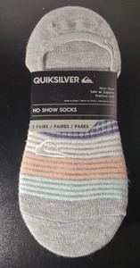 Juego de 5 calcetines Quicksilver No Show para hombre talla 6-12 tonos de gris verde azulado surf - Imagen 1 de 9