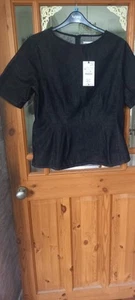 Dark Denim Short sleeve Top By ZARA, SIZE XXL NWTS rrp £29.99 - Picture 1 of 5