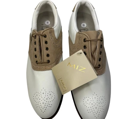NWT Mizuno Women's Golf Shoes Size 10.5 Style 5122 tan white narrow no box - Image 1 of 4