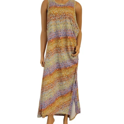 ANTHROPOLOGIE Daily Practice Purple Motiff Treasure Dress Size 2X Abstract - Image 1 of 4