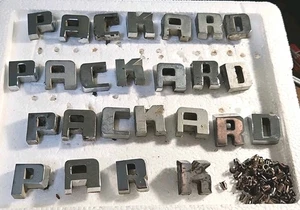 1951-53 Packard Clipper Hood Letters (3) Sets + 4 Extra Letters + 50 Clips Used - Picture 1 of 8