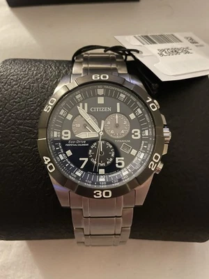 Citizen BL5558-58L Eco-Drive Cuarzo con Correa de Titanio - Plateado Foto 1 de 4