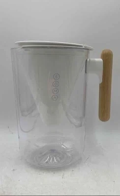 Soma Clear White 10 Cup Water Filter Pitcher With Bamboo Handle And Lead - Image 1 of 4