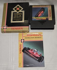Super Sprint NES Nintendo Entertainment System with Manual Outer Box Tengen