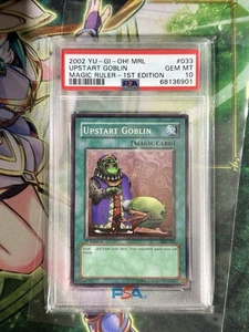 Yu-Gi-Oh! Upstart Goblin 1st Edition MRL 033 Short Print PSA 10 GEM MINT - Picture 1 of 2