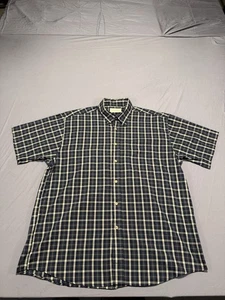 Falls Creek Men's Button-Up Shirt Size L Blue Plaid Short Sleeve - Picture 1 of 5