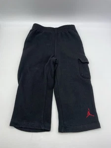 Nike Air Jordan Joggers Toddler 24 Months Black Jumping Man Cargo Trousers - Picture 1 of 4