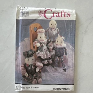 Simplicity Crafts 7311 Faith Van Zanten | UNCUT | Stofftier Eierkopf Puppen | Vintage - Bild 1 von 8