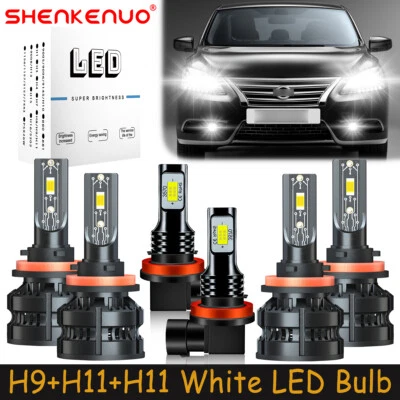 For Nissan Sentra 2013-2015 Combo LED Headlights Bulb High Low Beam Fog Light Z8 - Image 1 of 4