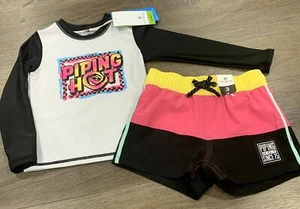 Boys size 3 PIPING HOT Long sleeve rash vest & board shorts boardies NEW 833 - Picture 1 of 4