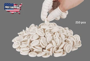Tifanso Disposable Finger Cots, Latex, Medium, 210 Pcs - Picture 1 of 7
