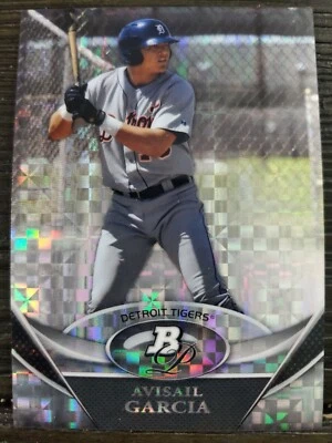 Refractor de tarjeta de novato Bowman Platinum 2011 #BPP12 AVISAIL GARCIA DETROIT TIGERS Foto 1 de 2