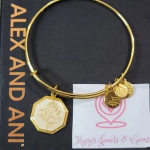 Alex and Ani Fortune's Bliss Sweet Pea Charm Armreif - Bild 1 von 4