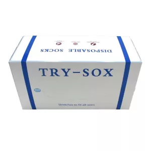 100pcs Disposable Socks One Time Use Ankle Hygienic Nylon Sox For Shoes Try Box - Picture 1 of 10