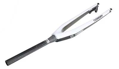 TOSEEK Bicycle Carbon Fiber Forks Rigid Tapered Tube Fork MTB Bike Forks 1-1/8" - Image 1 of 4