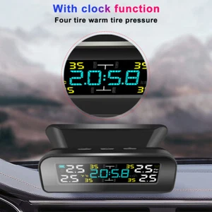 4 Sensores Externos Inalámbricos Solar TPMS LCD Sistema de Monitoreo de Presión de Neumáticos de Coche - Imagen 1 de 14