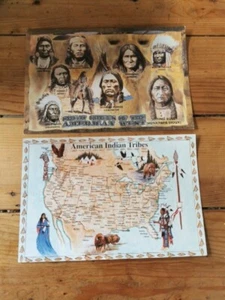 Large Postcards Native American Tribes and Great Chiefs of American West - Picture 1 of 5