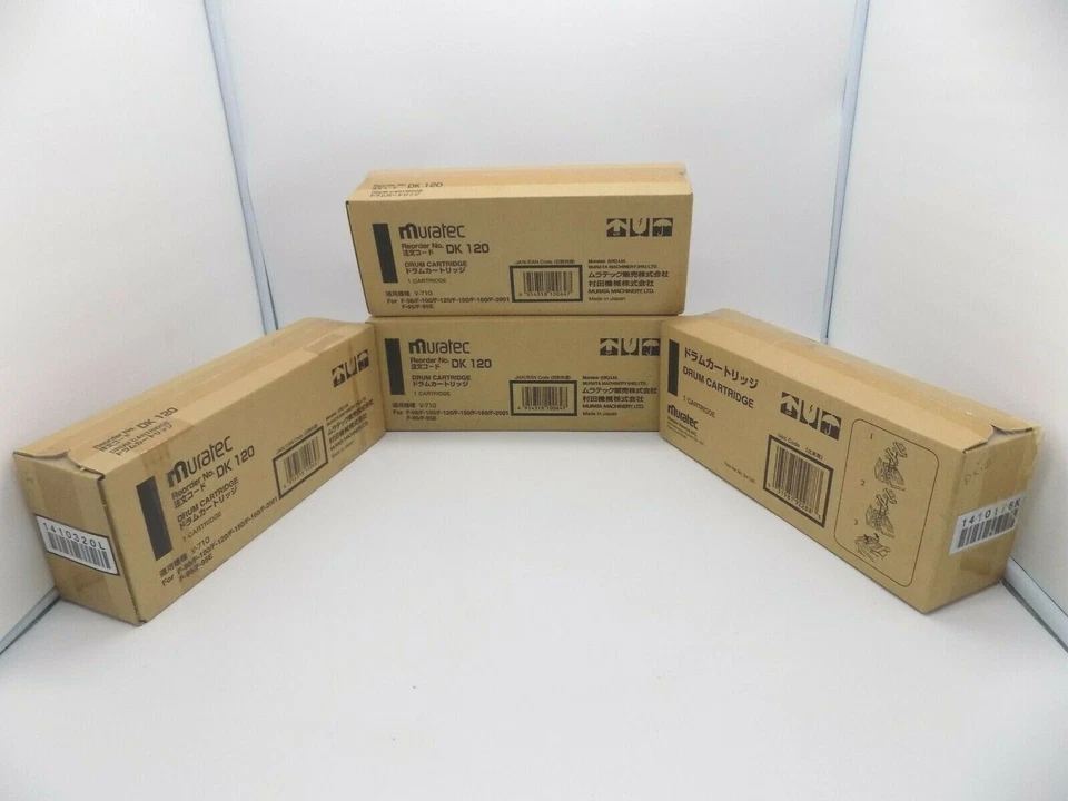 Lote 4 Cartuchos de Tinta Muratec DK-120 Tambor Impresora Muratec F-98 100 120 150 DK120 Foto 1 de 2
