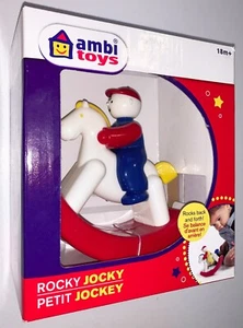 Ambi Toys ROCKY JOCKY Petit Jockey "Rocks Back and Forth" HTF 2011 18 mo.+ NRFB - Picture 1 of 3