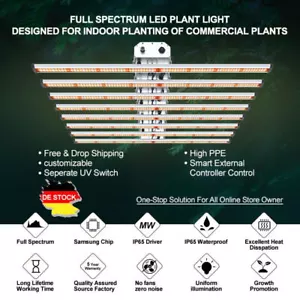 640W Spider Samsung LED Grow Light Bar Commercial Medical Lamp Hydroponics 6X6FT - Picture 1 of 29