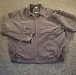 London Fog Jacket Long Sleeve Full Zip Men's Size L Black Bomber - Picture 1 of 15