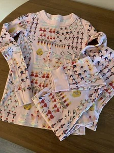 Hanna Andersson 130 size 8 Cristmas Holiday Pijama Pink - Picture 1 of 1