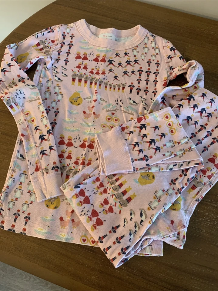 Pijama Hanna Andersson 130 Talla 8 Navidad Vacaciones Rosa Foto 1 de 1