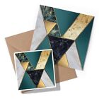 1 x Greeting Card & Sticker Set - Abstract Art Deco Marble Effect #21082