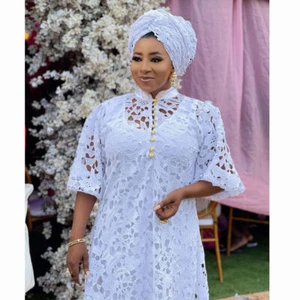 African Dashiki Women Lace Long Dress Set Evening Kaftan Cocktail Party Gown - Picture 1 of 96