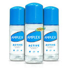 3x Amplex Active 24H Protection Anti Perspirant Deodorant Roll On 50ml 