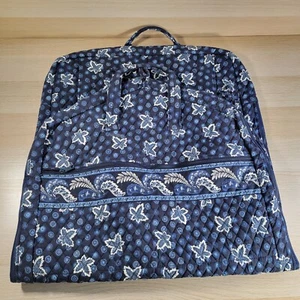 VERA BRADLEY Blue Coin Garment Bag Travel Luggage Hanging Storage Maple Leaf - Picture 1 of 6
