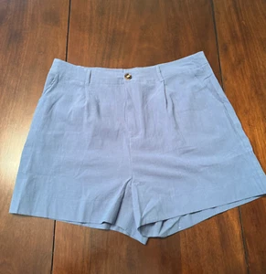 Women's High Waisted Linen Like Shorts With Pockets - Picture 1 of 46