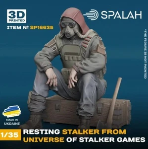 SPALAH 16635 1:35 Resting Stalker from Universe of "STALKER" Games - Imagen 1 de 4