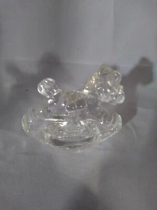 Glass Rocking Horse Candle Holder.. Beautiful Piece...Ships Within 24 Hrs - Picture 1 of 4