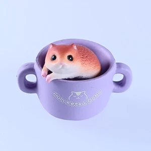 Parent Hamster Hamuketsu Welcomes a New Baby Mascot Figure Baby Mug Purple Japan - Foto 1 di 5