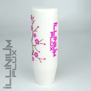 ILLINIUM FLUX PINK PAINTED WHITE SAKURA BLOSSOM MANUAL SHIFT KNOB 10X1.25 K61 - Picture 1 of 1