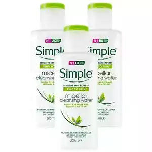 Simple Hydrating Micellar Cleansing Water Boost 200ML x 3 - Picture 1 of 3
