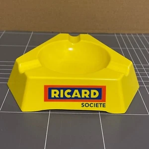 Vintage Ricard Societe 'bourbon' ashtray, yellow, France, 1966. Tobacciana - Picture 1 of 6