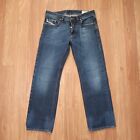 Diesel Jeans Mens 33x30 (33x28) Blue Straight Larkee 008ST Button Fly Italy