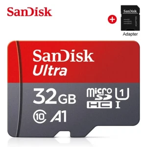 SanDisk 32Go Micro SD + Adaptateur SD - Carte mémoire ULTRA SDHC 120MB/s FR - Zdjęcie 1 z 3