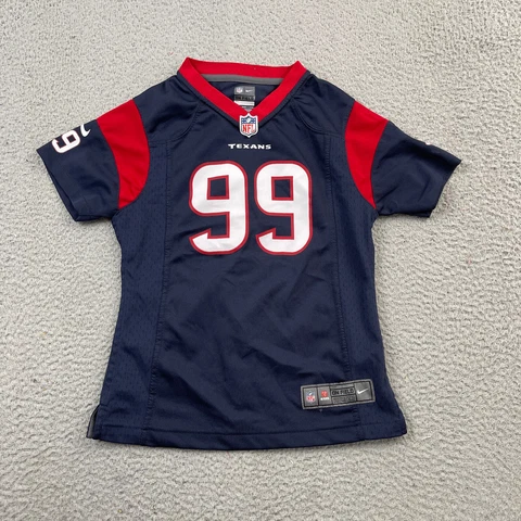 Boys Houston Texans JJ Watt Football Jersey Size Small 7 8 Nike NFL On Field Cover