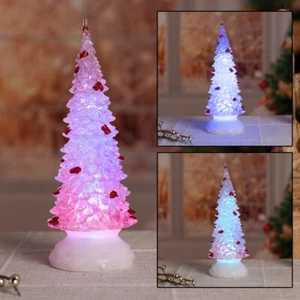 RGB LED Tisch Stand Dekoration Glitzer Effekt Farbwechsel Winter XMAS Leuchte - Bild 1 von 5