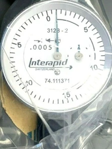 INTERAPID 1.2" DIAL HORIZONTAL INDICATOR #312-B2 #74.111371 86150 NEW - Picture 1 of 10